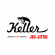 Vector logo for jiu jitsu training with snake symbol