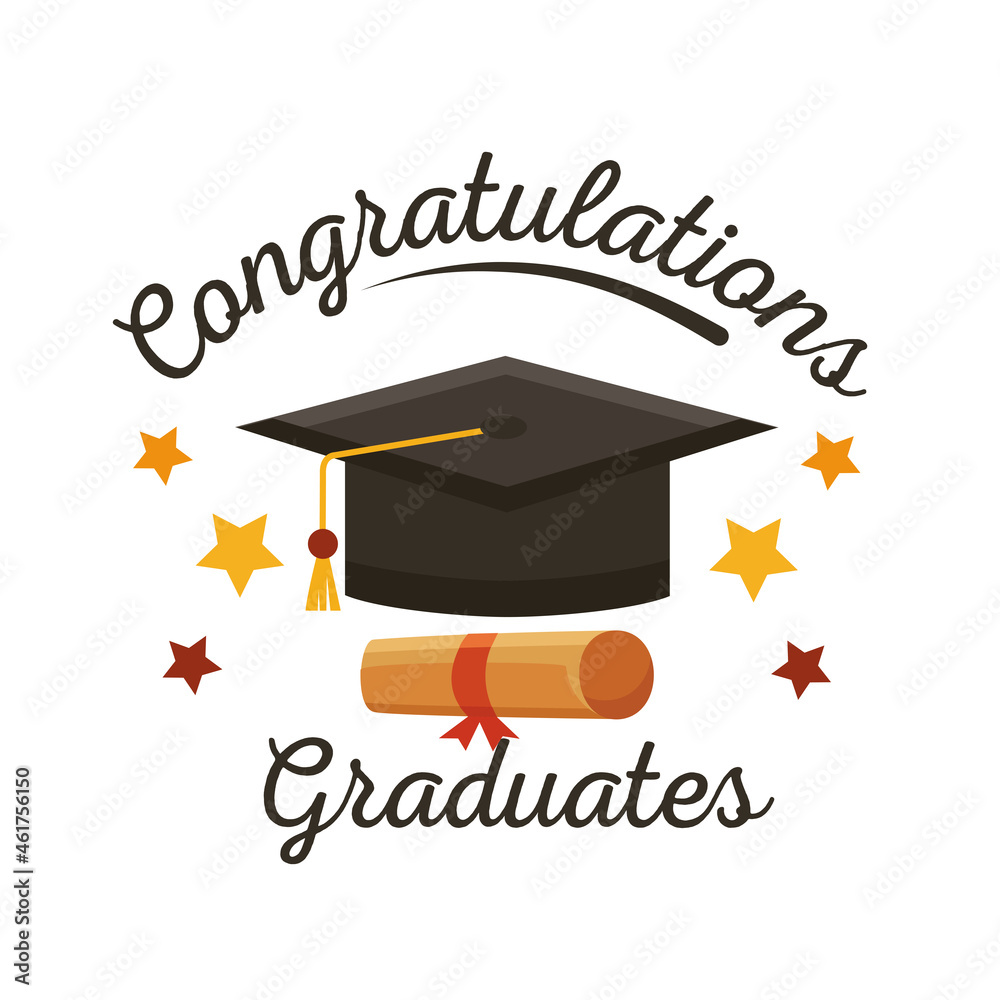 congratulations graduates poster Stock Vector | Adobe Stock