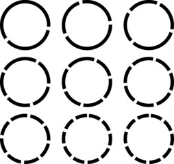 Wall Mural - circle border. round frames different line. Circle line sketch set. circles using sketch drawing. Big Set of round shapes design