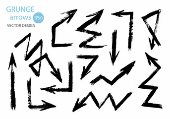 Aufkleber - Manually isolated arrows set on a white background.A drawn paint object to use in your design