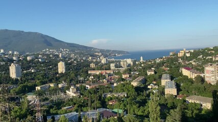 Canvas Print - Panorama of the city landscape of Yalta, Crimea