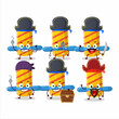Cartoon character of firework spinner with various pirates emoticons