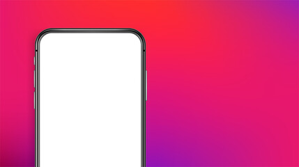 Aufkleber - Modern smartphone on vivid background. Vector mockup