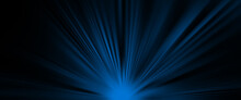 Abstract Light Blue, Zoom Effect Background. Digitally Generated Image. Rays Of Light Blue. Colorful Radial Blur, Fast Speed Zooming Motion, Sunburst Or Starburst