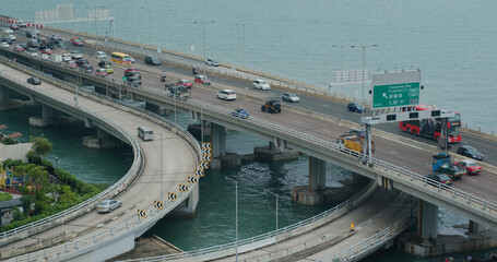 Sticker - Highway traffic in Hong Kong