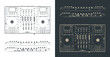 © blacklight_trace - DJ controller blueprints illustration