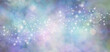 Spiritual sparkling romantic bokeh banner - pale blue green  bokeh background with a trail of sparkles meandering across ideal for spiritual holistic themes and invitation or gift voucher templates

