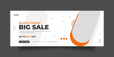 Black Friday facebook cover social media post and banner template
