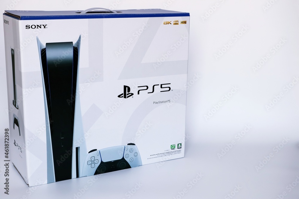 Bangkok, Thailand - March 21, 2021 : Playstation 5 Sony home video