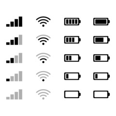 Canvas Print - mobile interface icon set