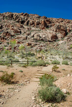 Scenic View Of Red Rock Canyon National Park On The Outskirts Of Las Vegas.