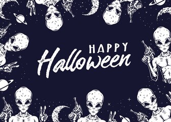 Poster - Happy Halloween vintage concept