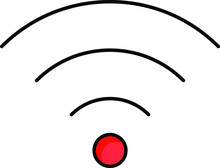 Wifi Signals Vector Icon That Can Easily Modify Or Edit

