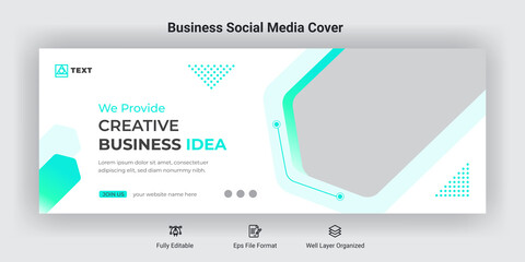 Wall Mural - Business marketing social media facebook cover banner post template