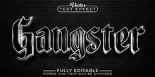 Black And Silver Gangster Editable Text Effect Template
