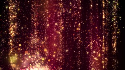 Wall Mural - 4k abstract background vertical flow of shining particles, stardust, moving in curtain pattern