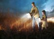© Kevin Carden - Father and Daugther with glowing Bibles