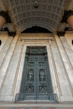 Large Exterior Doors Of St. Isaac's Cathedral. St. Petersburg. Russia