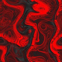 Seamless Abstract Art Red Black Swirls Background