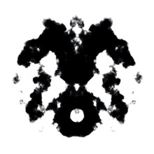 Black And White Inkblot Rorschach Psychology Test Background