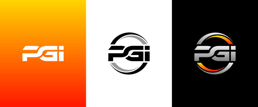 PGI Letter Initial Logo Design Template Vector Illustration