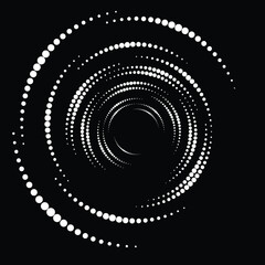 Poster - halftone dots in circle form . vector illustration .technology round. circle logo . design element .