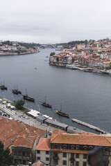 Sticker - Scenic view of a river and architectural buildings in Porto, Portugal