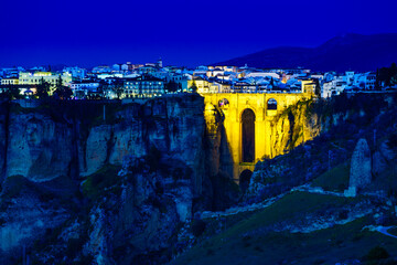 Poster - Ronda town with old bridge, Andalusia, Spain.