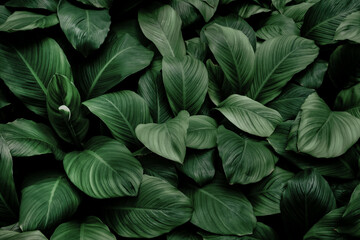 Wall Mural - abstract green leaf texture, nature background, tropical leaf