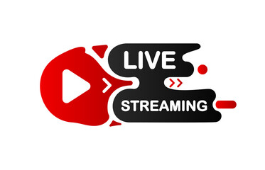 Poster - Live Streaming banner. Online virtual video. Interesting design on White background. Vector illustration.