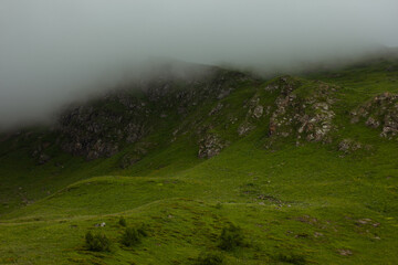 misty morning in the mountains