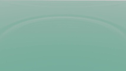 Poster - Abstract jumping green ball on liquid surface, seamless loop. Design. Colorful sphere springing with ripples on water surface.