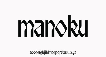 Wall Mural - MANOKU. the luxury and elegant BLACK LETTERING font glamour style	
