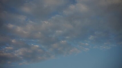 Poster - Time lapse clouds on blue sky