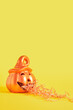 © Natasha - ceramic lamp and paper shavings for gift wrapping, pumpkin vomit paper
