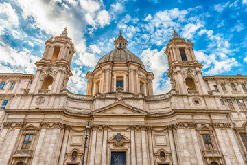 Wall Mural - Facade of Sant'Agnese in Agone Church, Rome, Italy