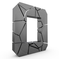 Poster - Broken 3d number 