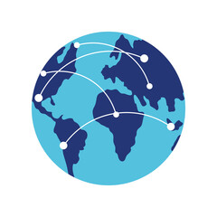 Wall Mural - world social network