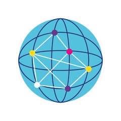 Wall Mural - world network connection
