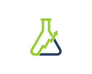 Sticker - Arrow growth up in the laboratory test tube