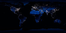 Clear Shot Of Every Parcel Of Earth&rsquo;s Land Surface And Islands In Nighttime View In Visible Light. A Composite Of Images Taken Throughout April 18th - October 23rd, 2012. Original From NASA.