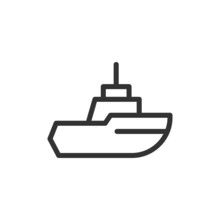 Ship Line Icon.