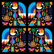 Colombia Pattern Vector, Festival Celebration, Summer Decoration 