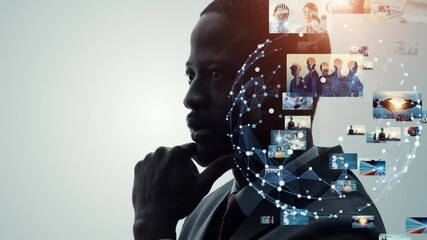 Poster - Visual contents concept. Image analysis. Digital transformation. AI (Artificial Intelligence) concept.