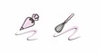 Vector illustration with pastry tools. Pastry bag and whisk. Design element for pastry chef, chocolatier, baker.