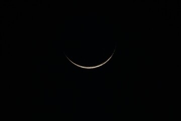 the phases of the moon. the moon changes its shape every night, and it takes 29,5 days from the new 
