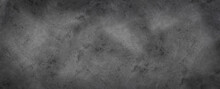 Dark Concrete Wall Texture Background, Natural Effect Pattern For Wallpaper And Website Header Footer