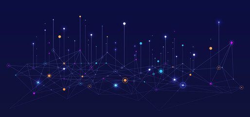 big data visual information background. social network concept. connection vector background.