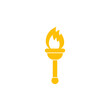 torch with flame icon on white