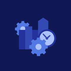 Wall Mural - productivity, flat icon for web